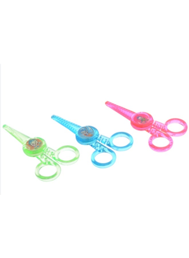 Colorful children's craft scissors, safe scissors with rounded edges for teaching cutting and developing creative skills, suitable for school, arts and crafts activities. - Image 1
